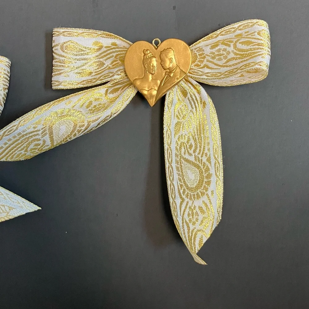 Gold and Cream Decorative Cake Toppers